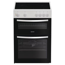 Indesit ITE6VMW Freestanding 60cm Steam&Clean Twin Cavity Cooker - White