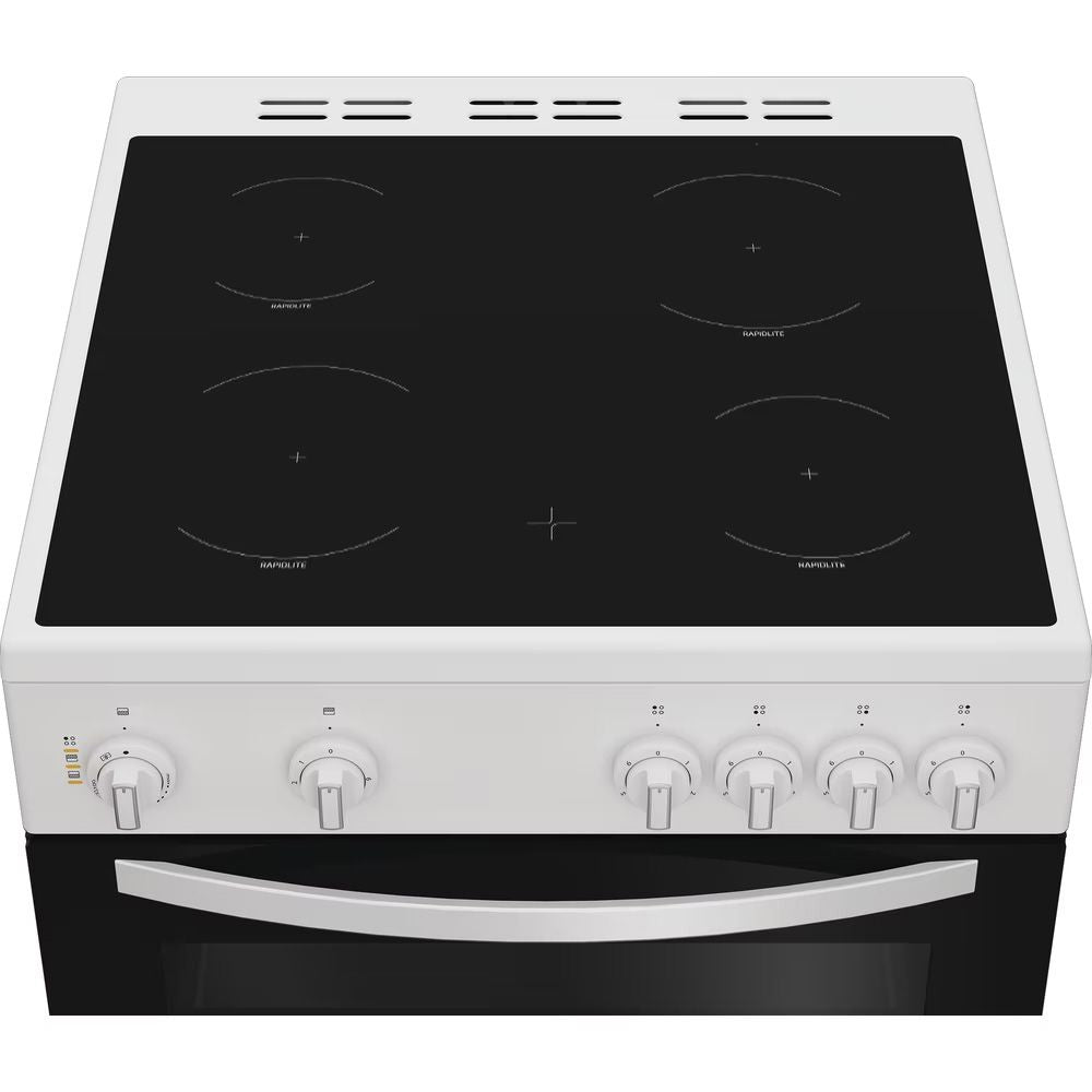 Indesit ITE6VMW Freestanding 60cm Steam&Clean Twin Cavity Cooker - White