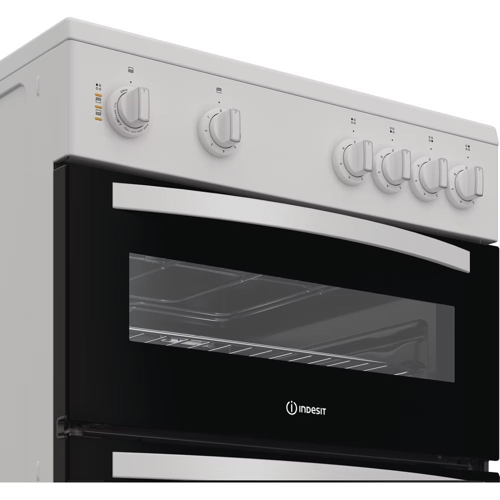 Indesit ITE6VMW Freestanding 60cm Steam&Clean Twin Cavity Cooker - White
