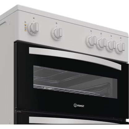 Indesit ITE6VMW Freestanding 60cm Steam&Clean Twin Cavity Cooker - White