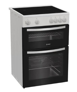 Indesit ITE6VMW Freestanding 60cm Steam&Clean Twin Cavity Cooker - White
