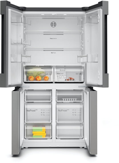 Bosch KFN96VPEAG Series 4 Freestanding American Fridge Freezer - Inox