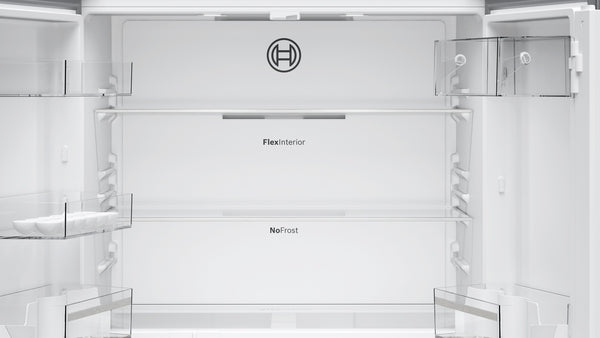 Bosch KFN96VPEAG Series 4 Freestanding American Fridge Freezer - Inox