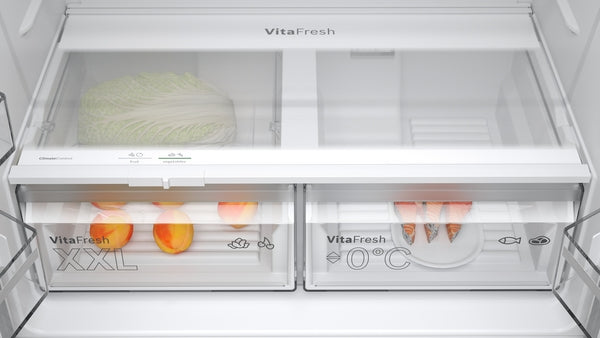 Bosch KFN96VPEAG Series 4 Freestanding American Fridge Freezer - Inox
