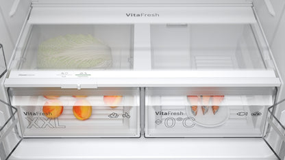 Bosch KFN96VPEAG Series 4 Freestanding American Fridge Freezer - Inox