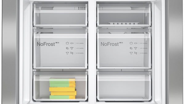 Bosch KFN96VPEAG Series 4 Freestanding American Fridge Freezer - Inox