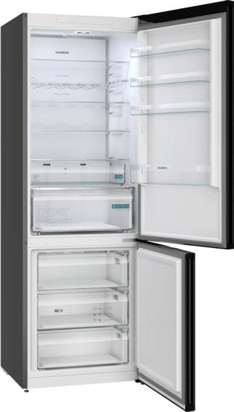 Siemens KG49NXXCF iQ300 Freestanding Fridge Freezer - Brushed Black Steel