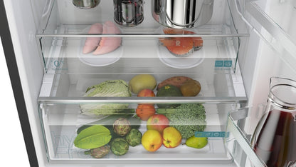 Siemens KG49NXXCF iQ300 Freestanding Fridge Freezer - Brushed Black Steel