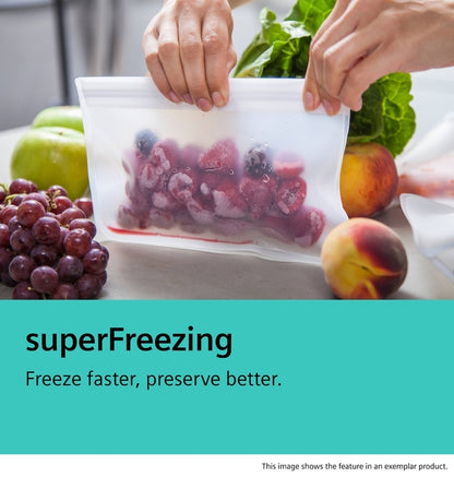 Siemens KG49NXXCF iQ300 Freestanding Fridge Freezer - Brushed Black Steel