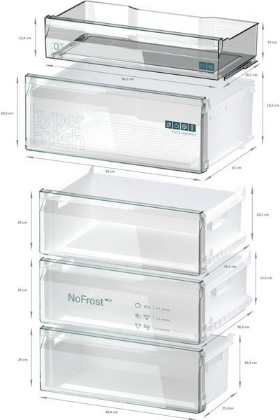 Siemens KG49NXXCF iQ300 Freestanding Fridge Freezer - Brushed Black Steel