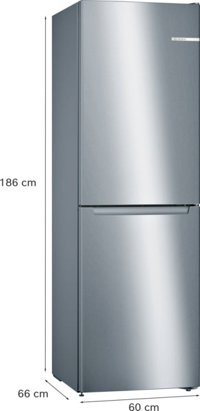 Bosch KGN34NLEAG Series 2 50/50 Frost Free Fridge Freezer - Stainless Steel