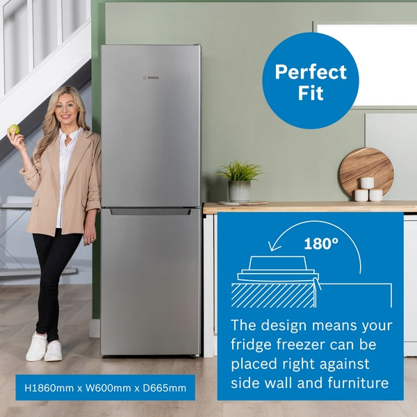 Bosch KGN34NLEAG Series 2 50/50 Frost Free Fridge Freezer - Stainless Steel