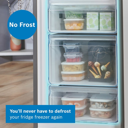Bosch KGN34NLEAG Series 2 50/50 Frost Free Fridge Freezer - Stainless Steel