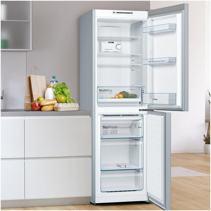 Bosch KGN34NLEAG Series 2 50/50 Frost Free Fridge Freezer - Stainless Steel