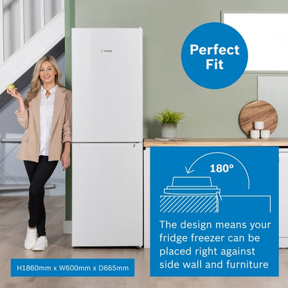 Bosch KGN34NWEAG Freestanding Fridge Freezer with freezer at bottom