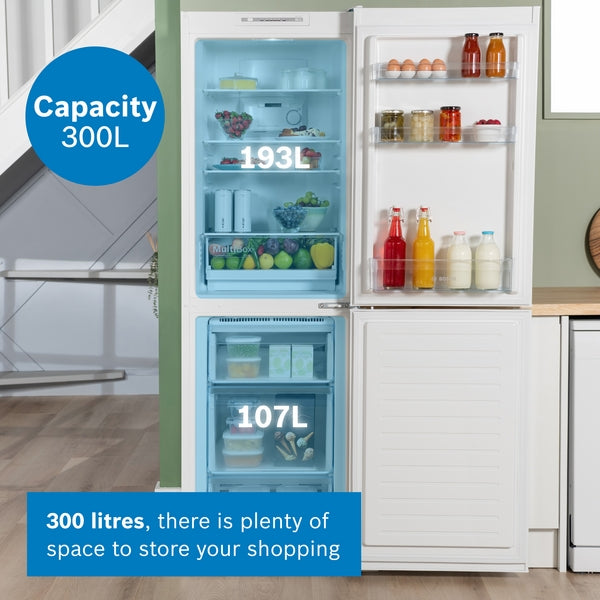 Bosch KGN34NWEAG Freestanding Fridge Freezer with freezer at bottom