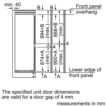 Bosch KIN85NFE0G Series 2 Built-In 50/50 Fridge Freezer