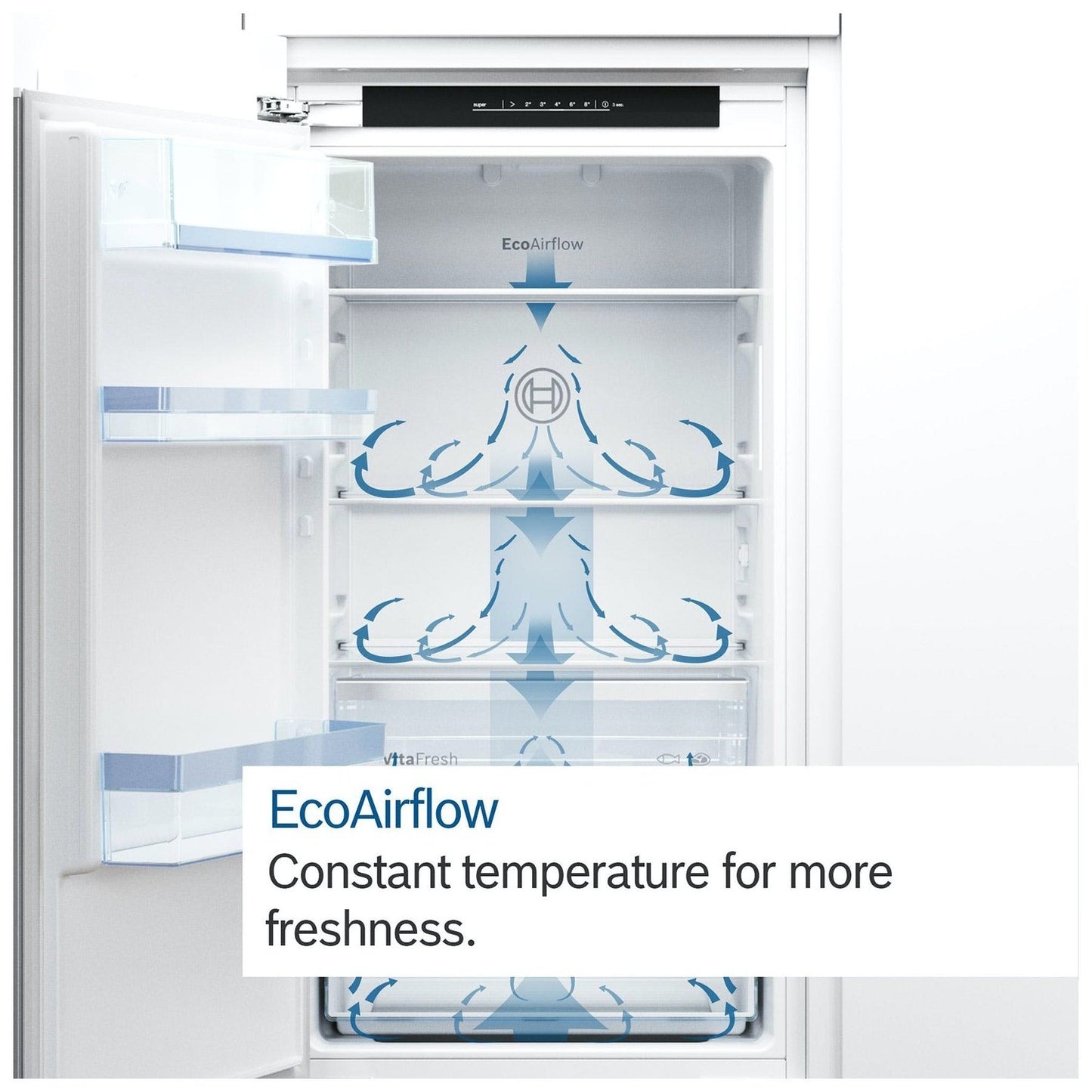 Bosch KIN86NSE0G, Built-in fridge freezer with freezer at bottom