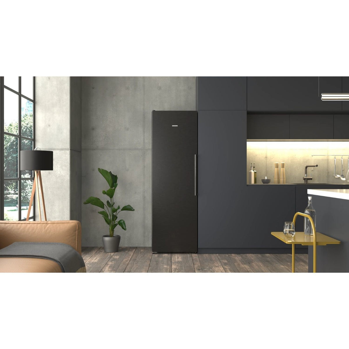 Siemens KS36NAXCG 402 Litre Freestanding Fridge - Black Steel