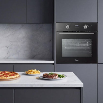 Midea Xpress Fry MBO65M90D2C-BK Multifunction Built in Single Oven - Black