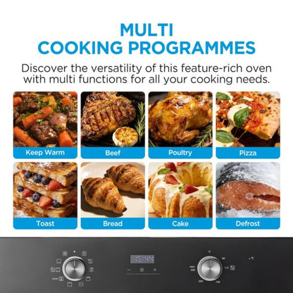 Midea Xpress Fry MBO65M90D2C-BK Multifunction Built in Single Oven - Black