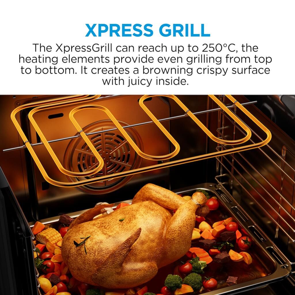 Midea Xpress Fry MBO65M90D2C-SS Multifunction Built in Single Oven - Stainless Steel
