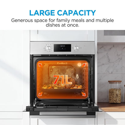 Midea Xpress Fry MBO65M90D2C-SS Multifunction Built in Single Oven - Stainless Steel