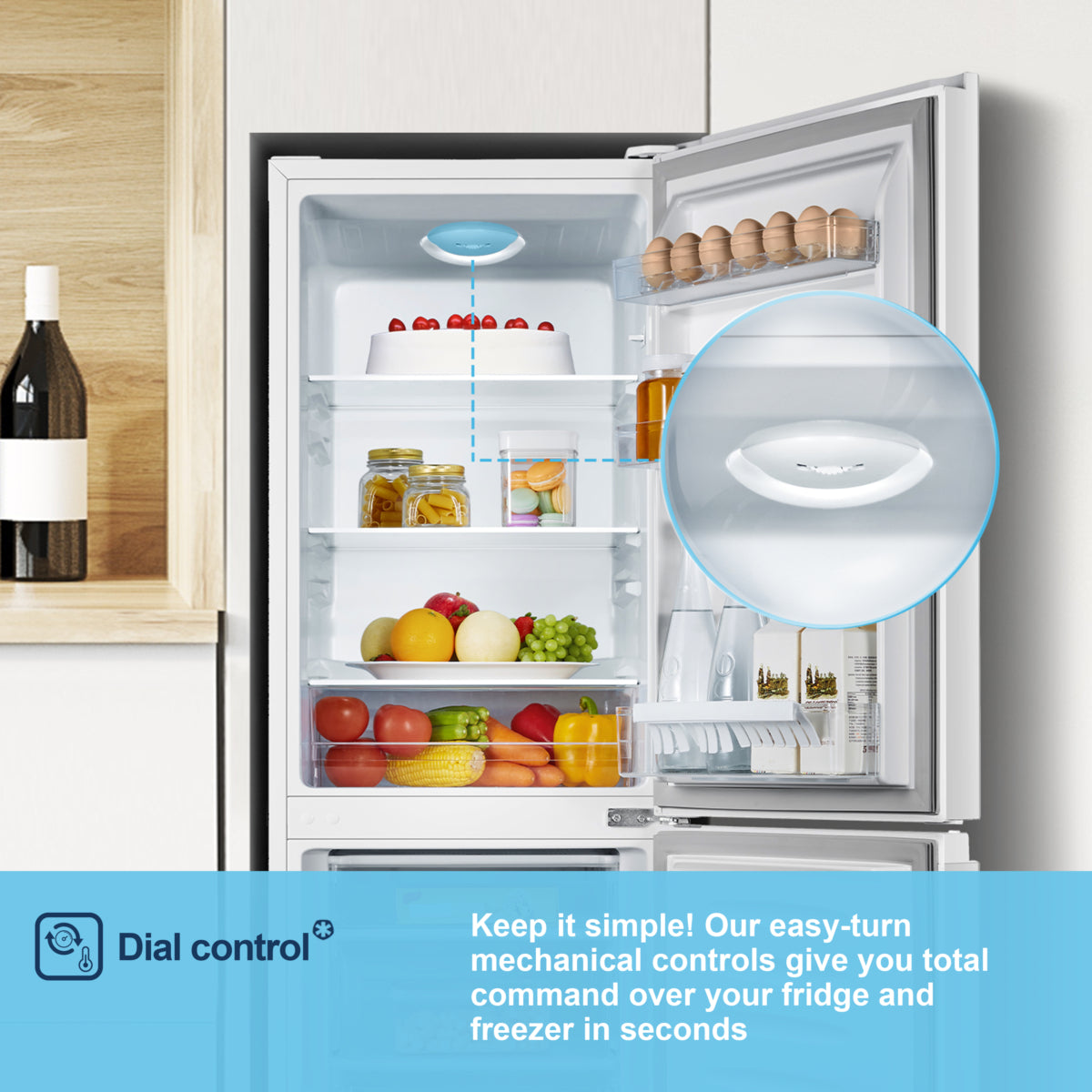 Fridgemaster MC50165E 60/40 Freestanding Fridge Freezer - White