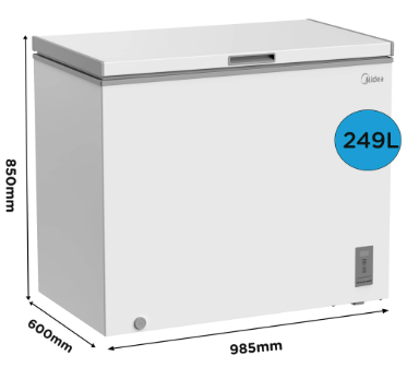 Midea MDRC411FZE01 249 Litre Chest Freezer - White