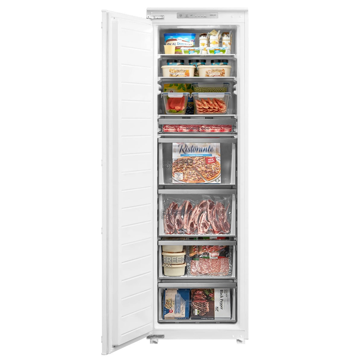 Midea MDRE306FGE01D NoFrost Built In Freezer - Sliding Hinge