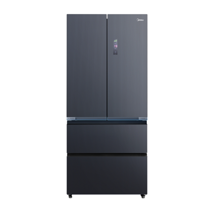 Midea MDRF705BIE70 Insta Fit Master Total No Frost American Fridge Freezer - Midnight Glass
