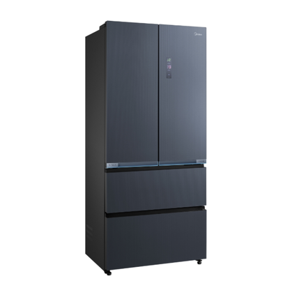 Midea MDRF705BIE70 Insta Fit Master Total No Frost American Fridge Freezer - Midnight Glass