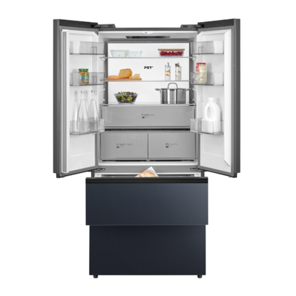 Midea MDRF705BIE70 Insta Fit Master Total No Frost American Fridge Freezer - Midnight Glass