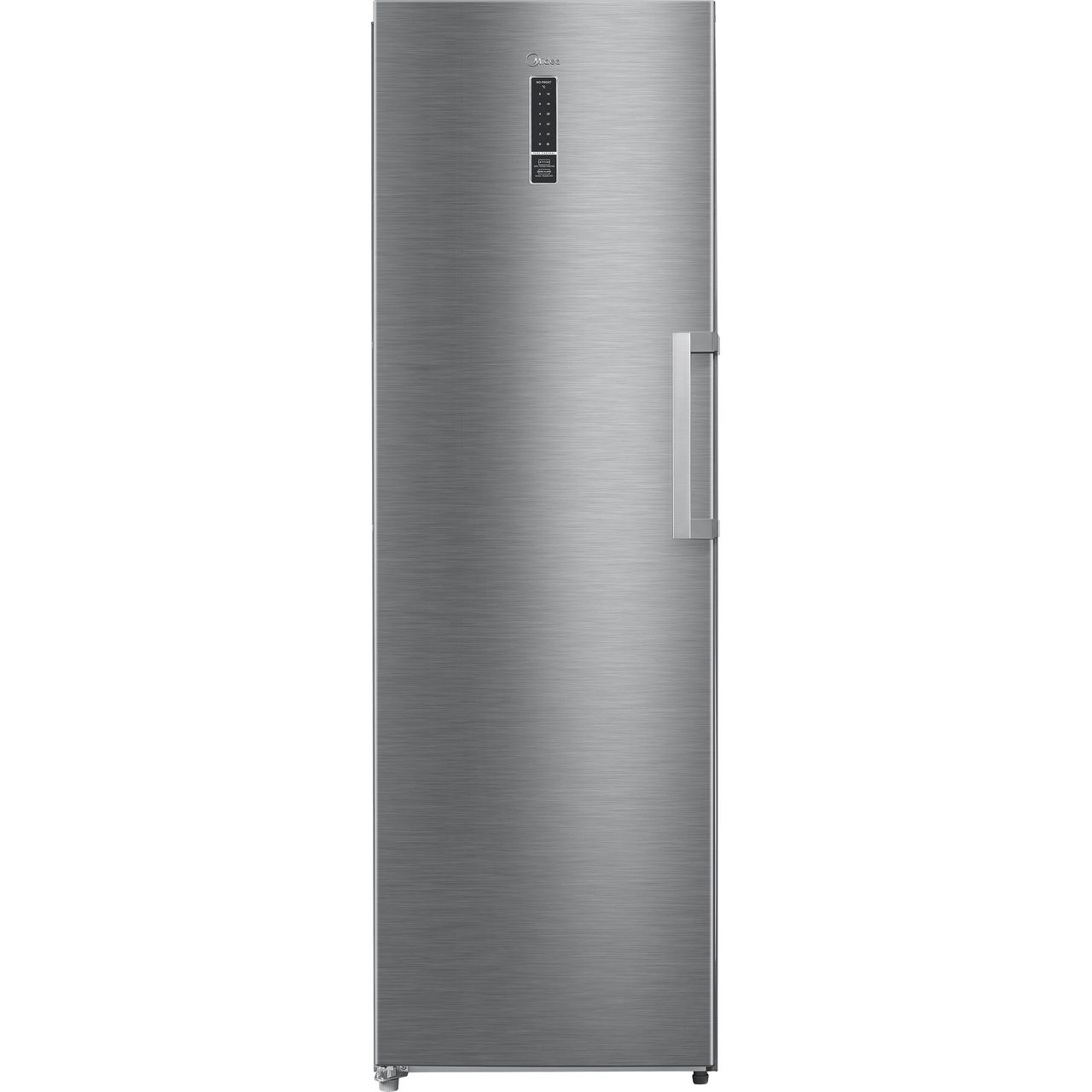 Midea MDRU385MTE46 Frost Free Upright Freezer - Brushed Steel