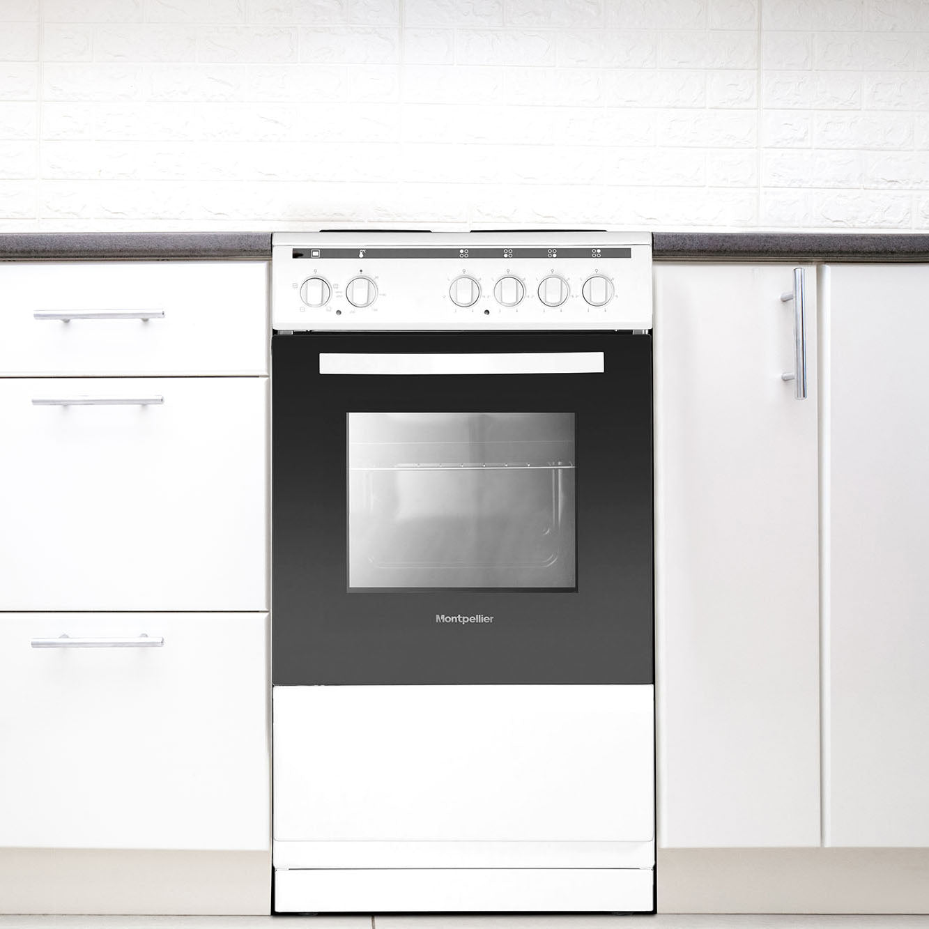 Montpellier MSE46W 50cm Electric Cooker - White