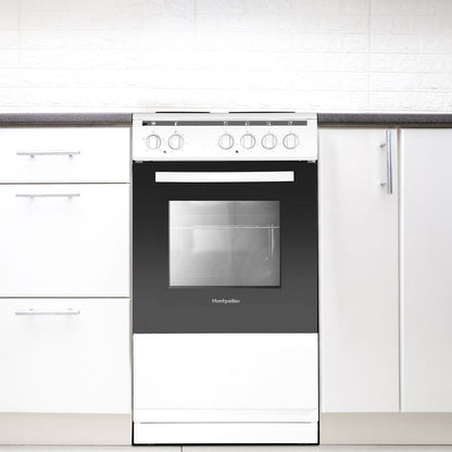Montpellier MSE46W 50cm Electric Cooker - White