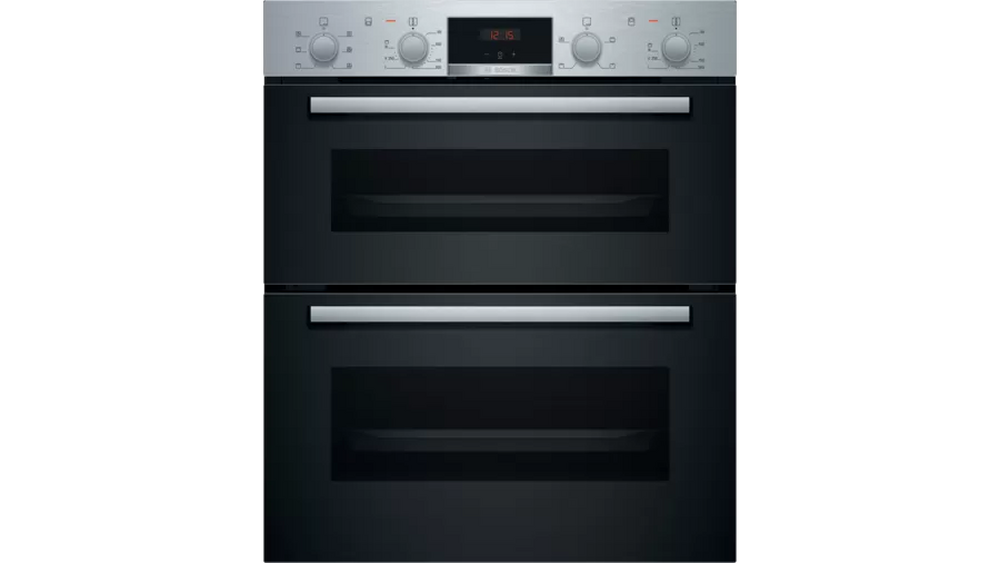 *DISPLAY MODEL* Bosch NBS113BR0B Serie 2 Multifunction Electric Built Under Double Oven - Stainless Steel