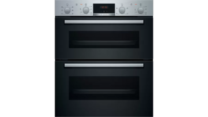 *DISPLAY MODEL* Bosch NBS113BR0B Serie 2 Multifunction Electric Built Under Double Oven - Stainless Steel