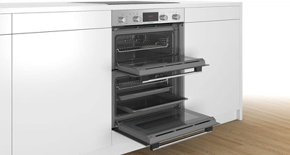 *DISPLAY MODEL* Bosch NBS113BR0B Serie 2 Multifunction Electric Built Under Double Oven - Stainless Steel