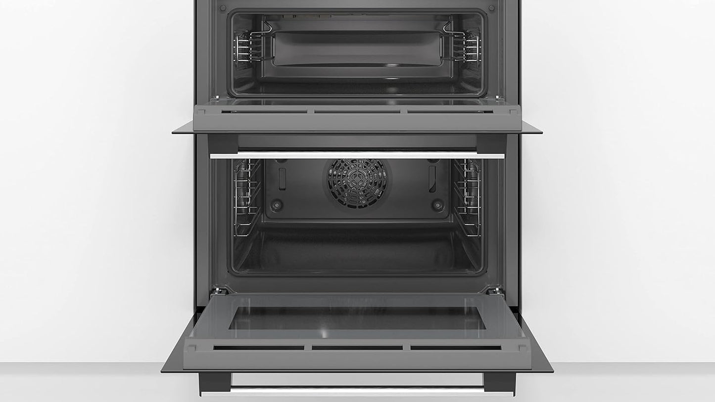 *DISPLAY MODEL* Bosch NBS113BR0B Serie 2 Multifunction Electric Built Under Double Oven - Stainless Steel