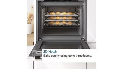 *DISPLAY MODEL* Bosch NBS113BR0B Serie 2 Multifunction Electric Built Under Double Oven - Stainless Steel