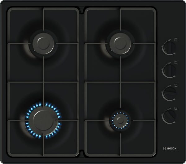 Bosch PBP6B6K60 60cm 4 Burner Gas Hob – Black