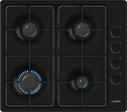 Bosch PBP6B6K60 60cm 4 Burner Gas Hob – Black