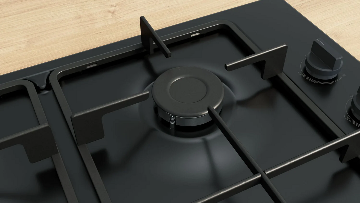 Bosch PBP6B6K60 60cm 4 Burner Gas Hob – Black