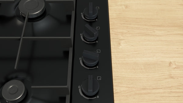 Bosch PBP6B6K60 60cm 4 Burner Gas Hob – Black