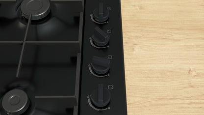 Bosch PBP6B6K60 60cm 4 Burner Gas Hob – Black