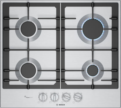 Bosch PCP6A5I90 Series 6 60 cm Gas Hob - Stainless Steel