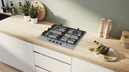Bosch PCP6A5I90 Series 6 60 cm Gas Hob - Stainless Steel