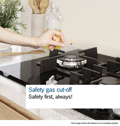 Bosch PCQ7A5I90 Series 6 75cm 5 Burner Gas Hob - Stainless Steel
