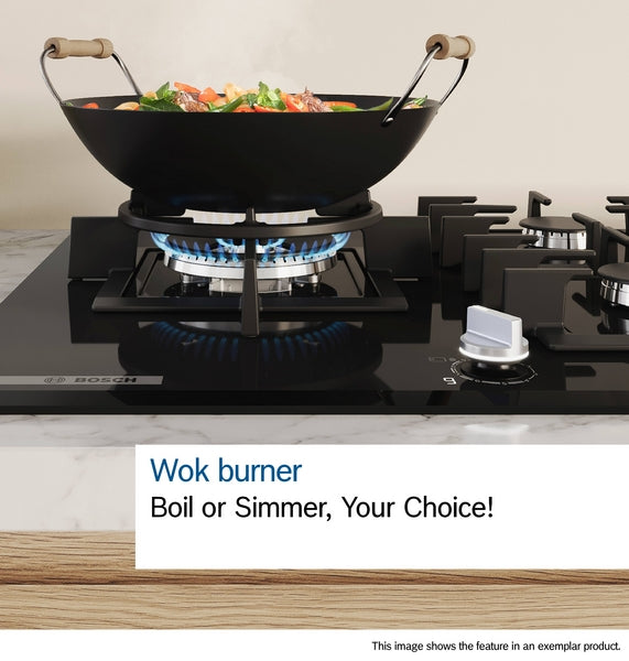 Bosch PCQ7A5I90 Series 6 75cm 5 Burner Gas Hob - Stainless Steel